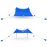 Red Suricata Blue Family Beach Sun Shade Canopy Tent Sunshade with sand anchors-Red Suricata