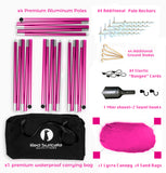 Red Suricata Pink Family Beach Sun Shade Canopy Tent Sunshade with sand anchors-Lycra Canopy-Red Suricata