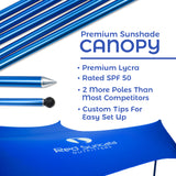 Red Suricata Blue Family Beach Sun Shade Canopy Tent Sunshade with sand anchors-Red Suricata