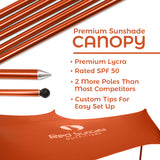 Red Suricata Orange Family Beach Sun Shade Canopy Tent Sunshade with sand anchors-Red Suricata