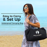 Red Suricata Pink Family Beach Sun Shade Canopy Tent Sunshade with sand anchors-Lycra Canopy-Red Suricata