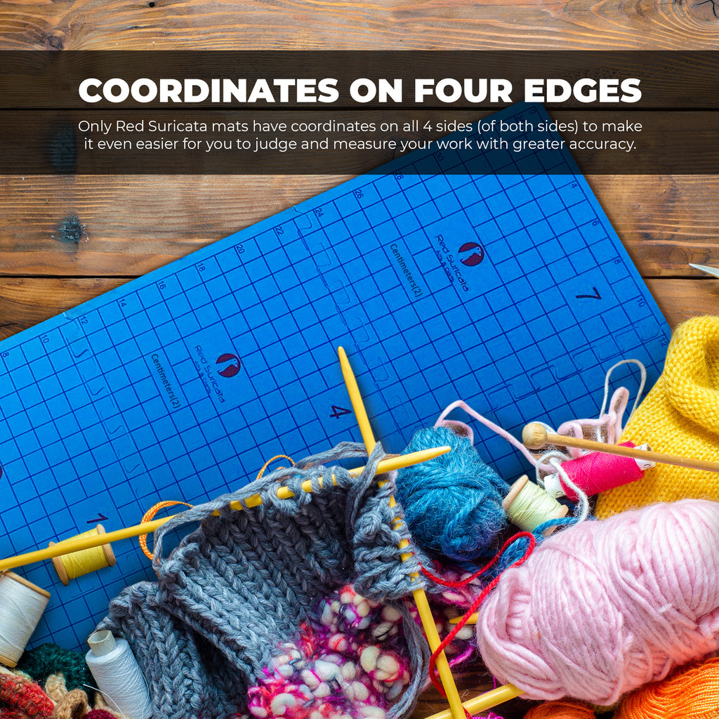 Red Suricata Knit Blocking Bundle – Blocking Mats for Knitting & Knit Blocking Comb Set (CMs Grid)-Blocking Mats-Red Suricata