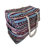 Red Suricata Kiowa Style Large Waterproof Boho Beach Bag with Rope Handles-Bag-Red Suricata