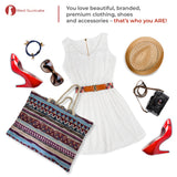 Red Suricata Kiowa Style Large Waterproof Boho Beach Bag with Rope Handles-Bag-Red Suricata