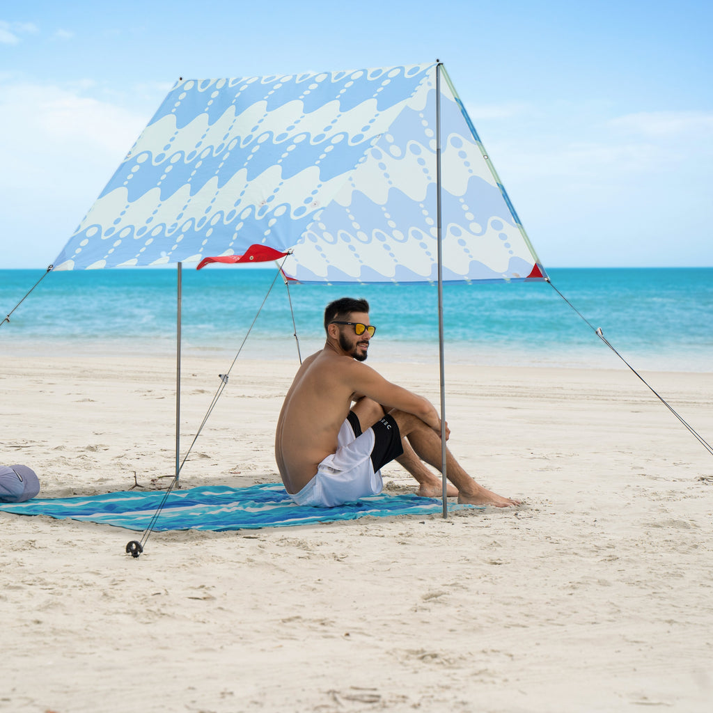 Red Suricata TeePee Beach Tent & Beach Canopy for 1-2 Persons,  UPF50 Sun Beach Shade, Cancun Style Sunshade