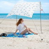 Red Suricata TeePee Beach Tent & Beach Canopy for 1-2 Persons,  UPF50 Sun Beach Shade, Tulum Style Sunshade