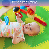 Red Suricata Green & Yellow Hexamat - Play Spot Foam Mat Puzzle Tiles-Red Suricata