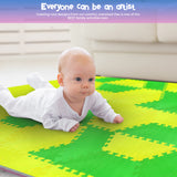 Red Suricata Green & Yellow Hexamat - Play Spot Foam Mat Puzzle Tiles-Red Suricata