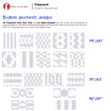 Red Suricata White & Grey Hexamat - Play Spot Foam Mat Puzzle Tiles-Red Suricata