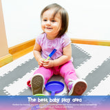 Red Suricata White & Grey Hexamat - Play Spot Foam Mat Puzzle Tiles-Red Suricata