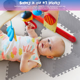 Red Suricata White & Grey Hexamat - Play Spot Foam Mat Puzzle Tiles-Red Suricata