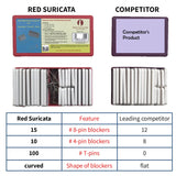 Red Suricata Knit Blocking Combs – 2-Pack of Set of 25 Combs + Extra 100 T-pins-Knit Blockers-Red Suricata