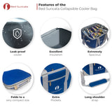 Red Suricata Heathered Blue/Grey Collapsible 45can 30L Cooler Bag-Cooler-Red Suricata
