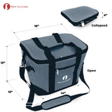 Red Suricata Heathered Grey/Black Collapsible 45can 30L Cooler Bag-Cooler-Red Suricata