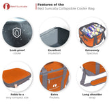 Red Suricata Heathered Orange/Grey Collapsible 45can 30L Cooler Bag-Cooler-Red Suricata