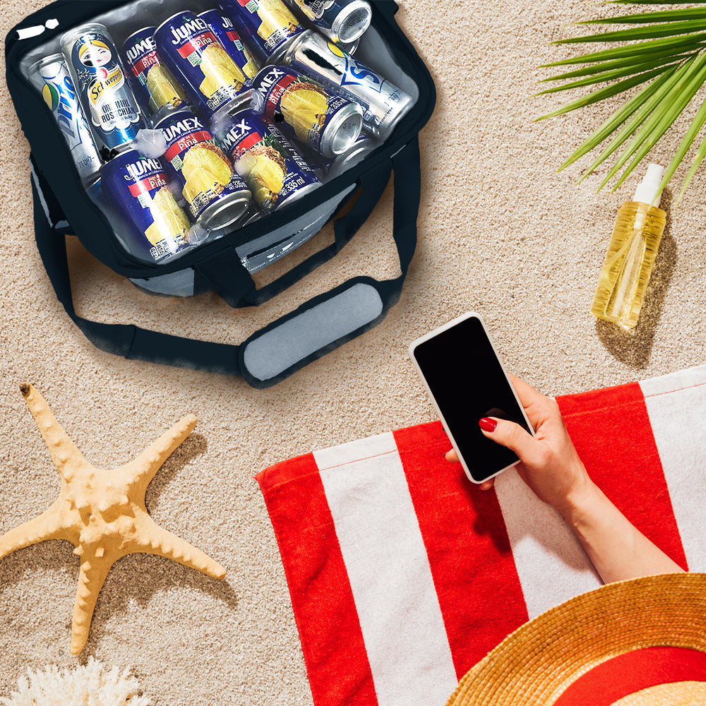 Red Suricata Heathered Grey/Black Collapsible 45can 30L Cooler Bag-Cooler-Red Suricata