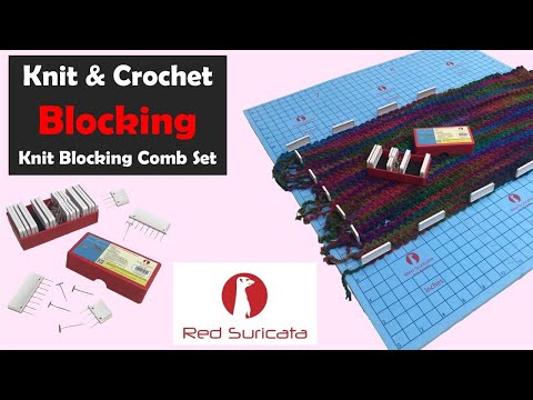 Red Suricata Knit Blocking Bundle – Blocking Mats & Knit Blocking Combs & Adjustable Sock Blockers (CMs Grid)