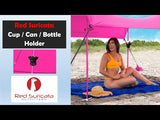 Red Suricata Beverage Holder  – Holds one cup, can or bottle - for Family Beach Sun Shade