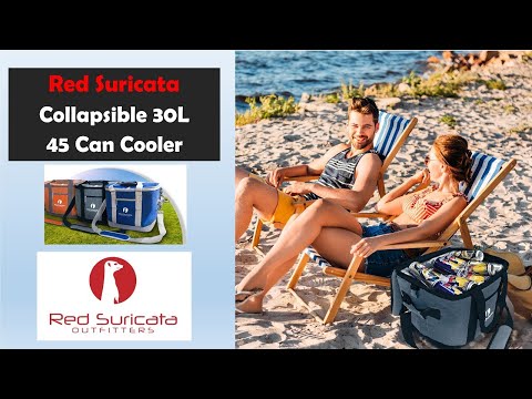 Red Suricata Heathered Grey/Black Collapsible 45can 30L Cooler Bag