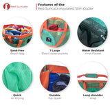 Red Suricata XL Mesh Beach Bag Tote - Turquoise Green & Orange-Bag-Red Suricata