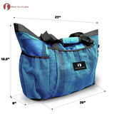 Red Suricata XL Mesh Beach Bag Tote - Celeste Blue & Grey-Bag-Red Suricata