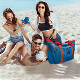 Red Suricata XL Mesh Beach Bag Tote - Blue & Red-Bag-Red Suricata