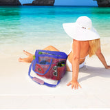 Red Suricata XL Mesh Beach Bag Tote - Red & Blue-Bag-Red Suricata