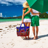 Red Suricata XL Mesh Beach Bag Tote - Red & Blue-Bag-Red Suricata