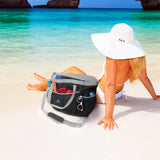 Red Suricata XL Mesh Beach Bag Tote - Black & Grey-Bag-Red Suricata