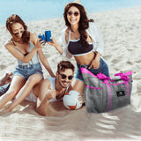 Red Suricata XL Mesh Beach Bag Tote - Grey & Pink-Bag-Red Suricata