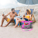 Red Suricata XL Mesh Beach Bag Tote - Grey & Pink-Bag-Red Suricata