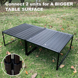 Red Suricata Camping & Beach Table - Folding Portable Lightweight Metal Picnic Table for Outdoors, Camp, Hiking & Trekking (Medium)