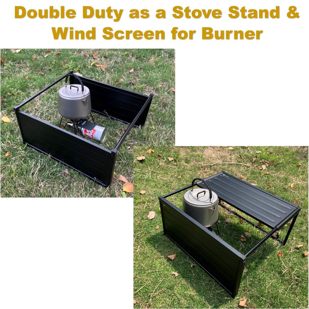 Red Suricata Camping & Beach Table - Folding Portable Lightweight Metal Picnic Table for Outdoors, Camp, Hiking & Trekking (Medium)