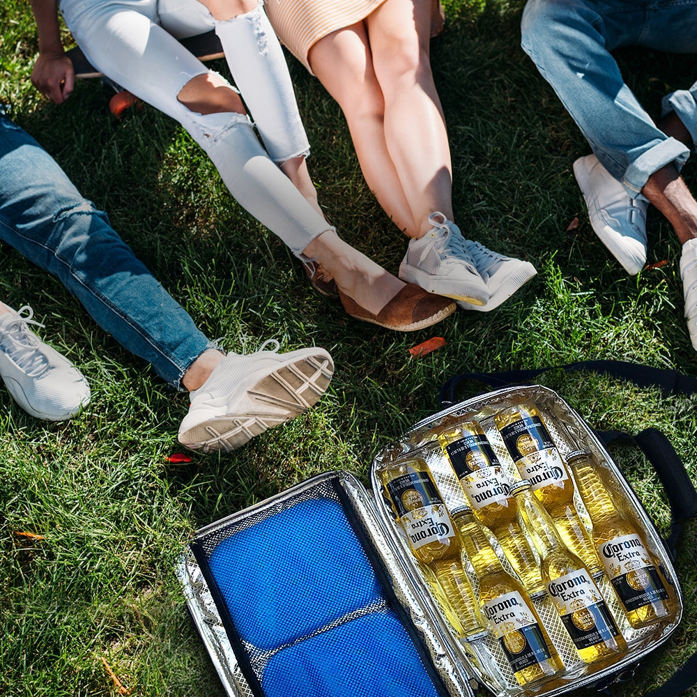 Red Suricata "Business" 10 Can Slim Cooler Bag (Black)-Cooler-Red Suricata