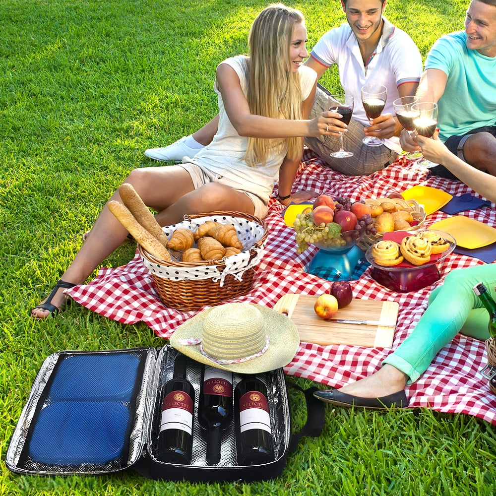 Red Suricata "Business" 10 Can Slim Cooler Bag (Black)-Cooler-Red Suricata