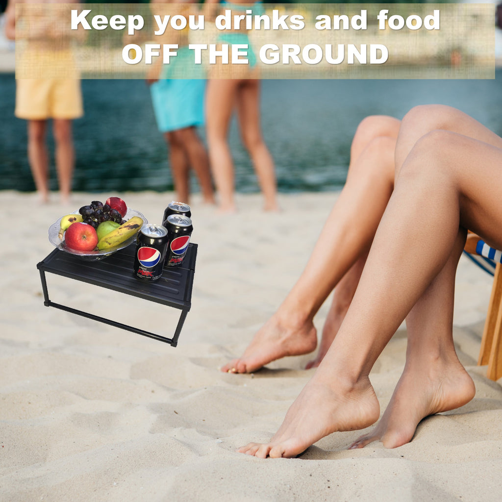 Red Suricata Camping & Beach Table - Folding Portable Lightweight Metal Picnic Table for Outdoors, Camp, Hiking & Trekking (Small)