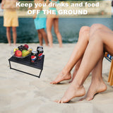 Red Suricata Camping & Beach Table - Folding Portable Lightweight Metal Picnic Table for Outdoors, Camp, Hiking & Trekking (Small)