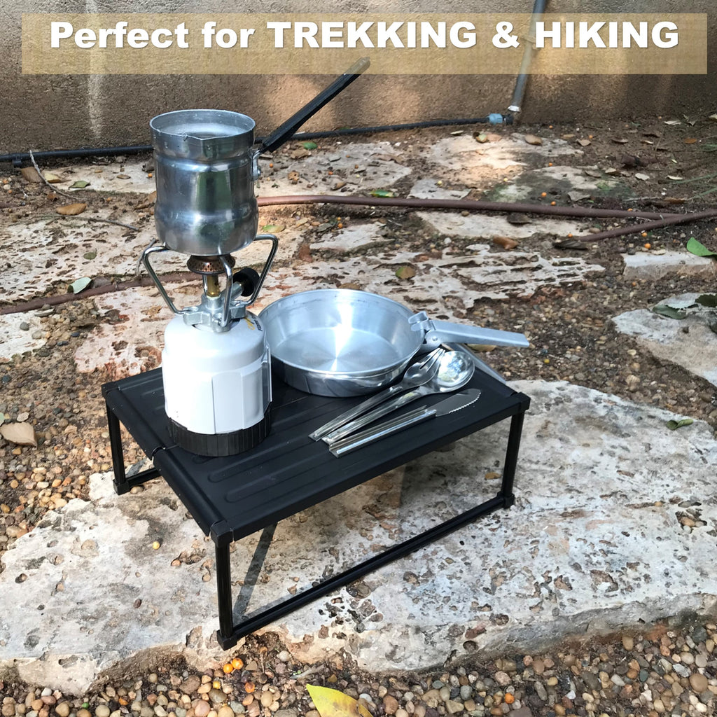 Red Suricata Camping & Beach Table - Folding Portable Lightweight Metal Picnic Table for Outdoors, Camp, Hiking & Trekking (Small)