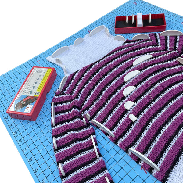 Red Suricata Blocking Mats For Knitting & Crochet - Extra Thick Boards With Grid And 50 T-Pins