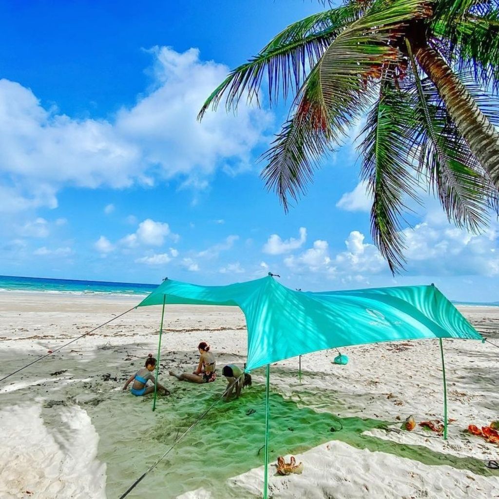 tent with shade Red Suricata Black Family Beach Sun Shade Canopy Tent Sunshade with sa
