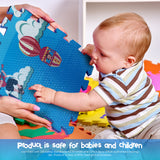 Red Suricata 2 in 1 Baby Play mat - Amusement Park Puzzle for toddlers & infants-Red Suricata