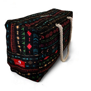Red Suricata Caddo Style Large Waterproof Boho Beach Bag with Rope Handles-Bag-Red Suricata