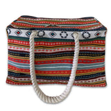 Red Suricata Paiute Style Large Waterproof Boho Beach Bag with Rope Handles-Bag-Red Suricata