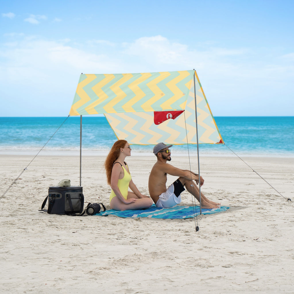 Red Suricata TeePee Beach Tent & Beach Canopy for 1-2 Persons,  UPF50 Sun Beach Shade, Akumal Style Sunshade