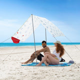 Red Suricata TeePee Beach Tent & Beach Canopy for 1-2 Persons,  UPF50 Sun Beach Shade, Tulum Style Sunshade