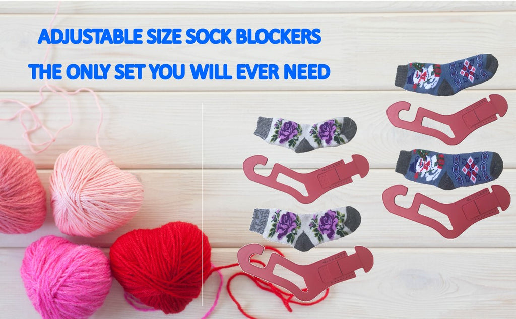 Red Suricata Adjustable Size Sock Blockers - 2 Pairs (4 units) of Sock
