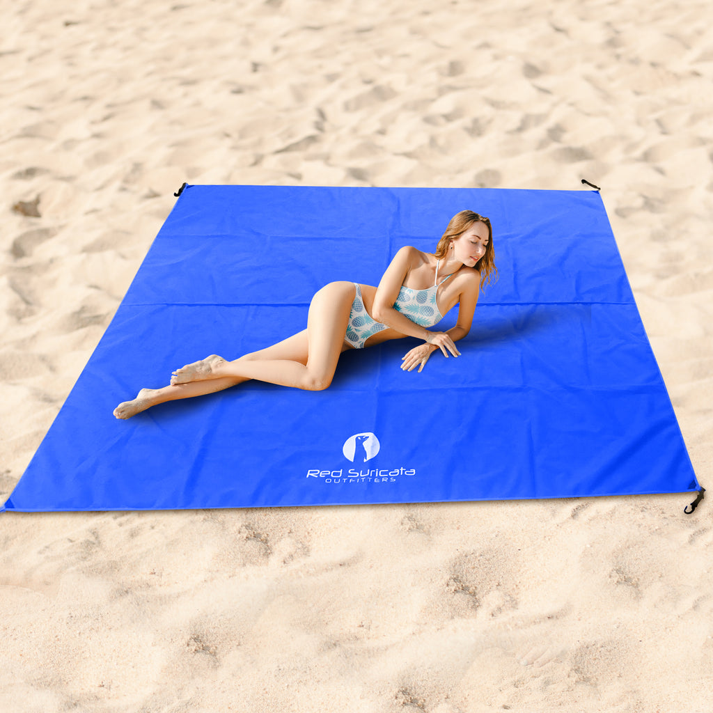 Red Suricata Blue Sand Free Beach Mat Blanket – Compatible with Blue B