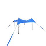 Red Suricata Blue Multi Terrain Sun Shade Canopy Tent Sunshade with sand bags & ground anchor screws