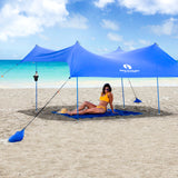 Red Suricata Blue Multi Terrain Sun Shade Canopy Tent Sunshade with sand bags & ground anchor screws