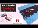 Red Suricata Knit Blocking Bundle – Blocking Mats & Knit Blocking Combs & Adjustable Sock Blockers (Inches Grid)